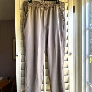 All In Motion "Athleisure" High-Rise Taper Ankle Pants, Taupe